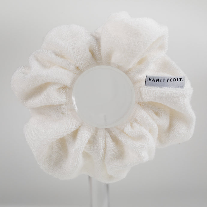 Eco Bamboo Scrunchie in Natural White