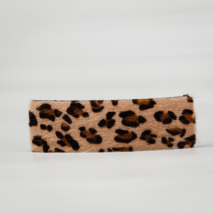 Oversized Snap Clips in Leopard (Set of 2)