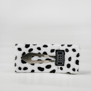 Oversized Snap Clips in Snow Leopard (Set of 2)