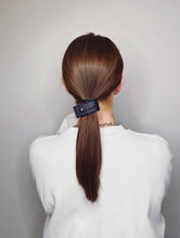 Load image into Gallery viewer, Oversized Vegan Leather Hair Strap in Black

